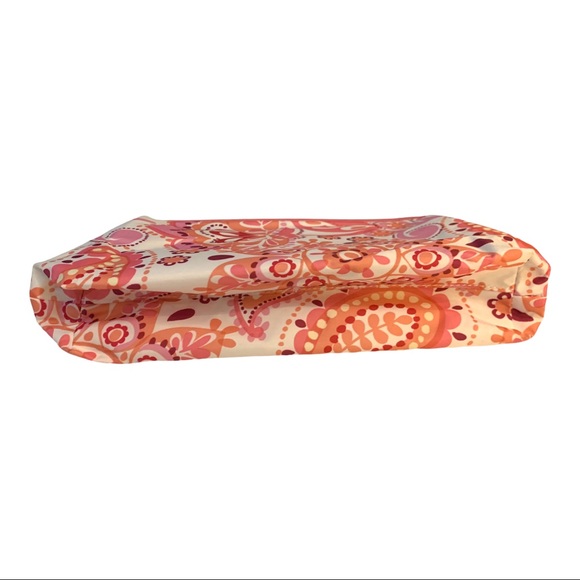 NWOT Clinique Pink Paisley Geometric Floral Makeup Bag Cosmetic Case - Picture 3 of 9